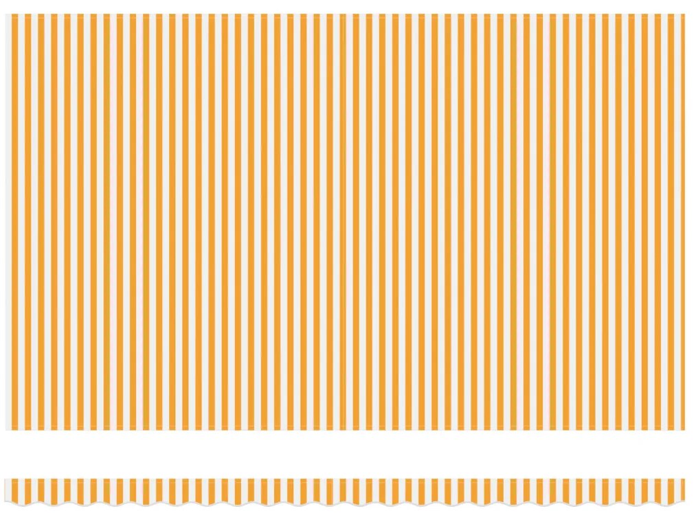 Automatikus Behúzható Napellenző - Narancs és Fehér, 500x300 cm