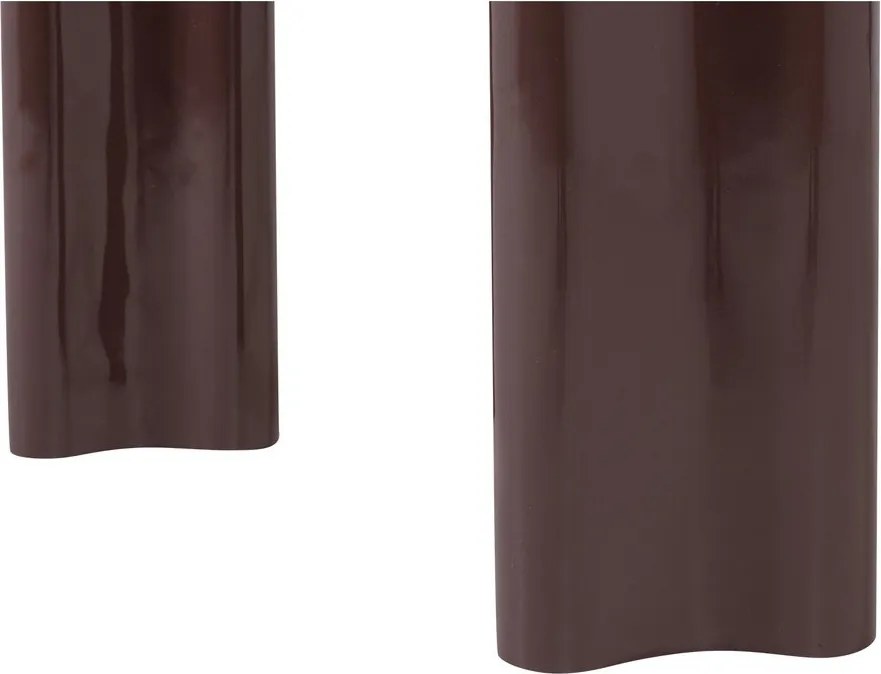 Sötétbarna fényes konzolasztal 35x120 cm Evara – WOOOD