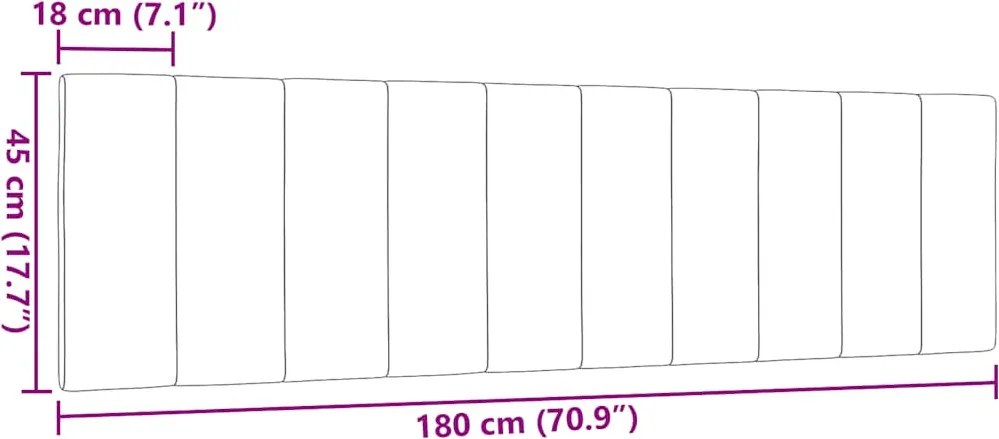 kék szövet fejtámla párna Hanko 180 cm