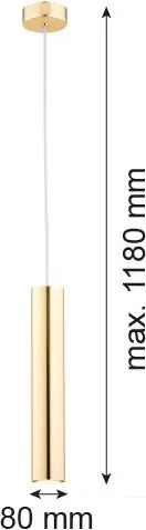 ARGON 4057 GOMERA Hengeres Függesztett Lámpa Sárgaréz GU10 IP20