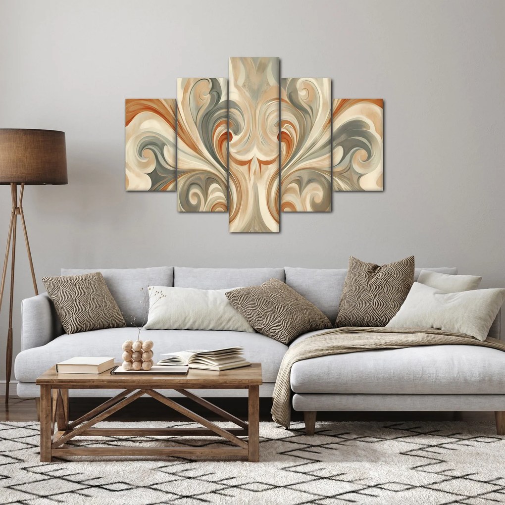 Kép - Örvények földszínekkel (150x105 cm)