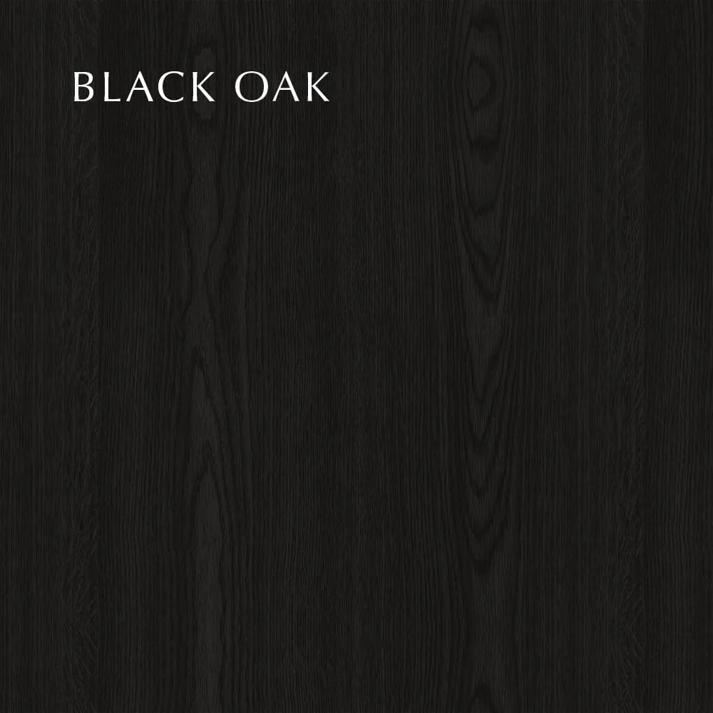 Petróleumkék-fekete előszoba bútor tölgyfa dekorral One More Look – UMAGE