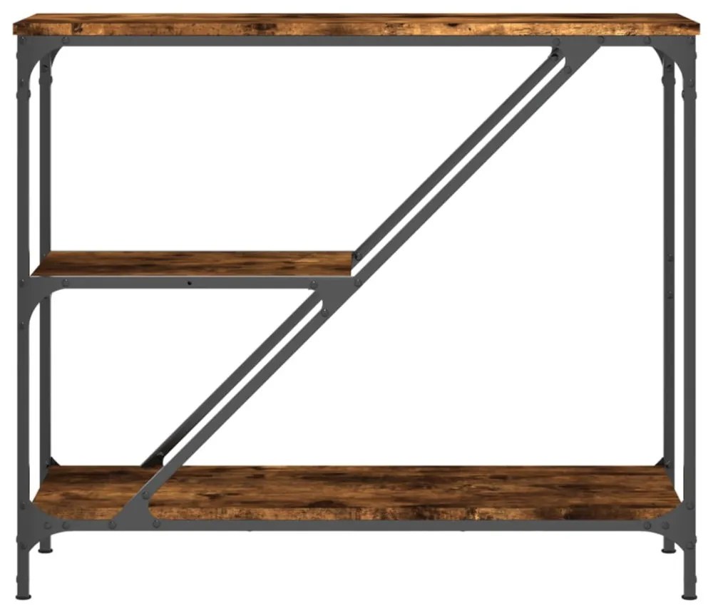füstös tölgy színű szerelt fa tálalóasztal 88,5x30x75 cm