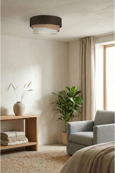 BRILAGI - Mennyezeti lámpa TRIO 1xE27/60W/230V Ø 40 cm barna/bézs/fehér