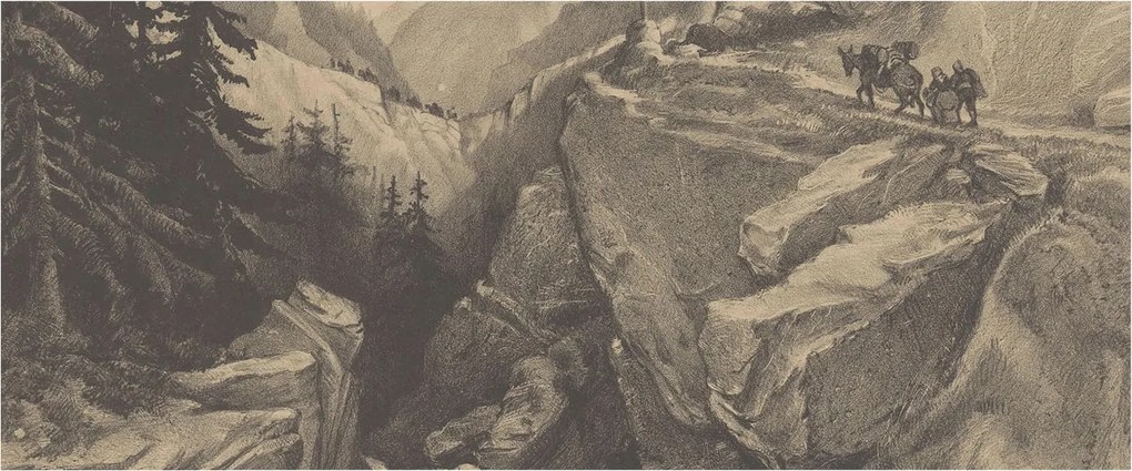 Fotótapéta Flizelin Fal Hálószoba Festői hegyek 250x104 Ragasztó