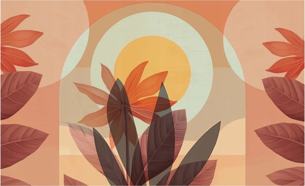 Fali fotótapéta Étkezőbe Virágos absztrakt 416x254