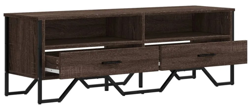 barna tölgy színű szerelt fa TV-szekrény 122 x 34 x 41 cm