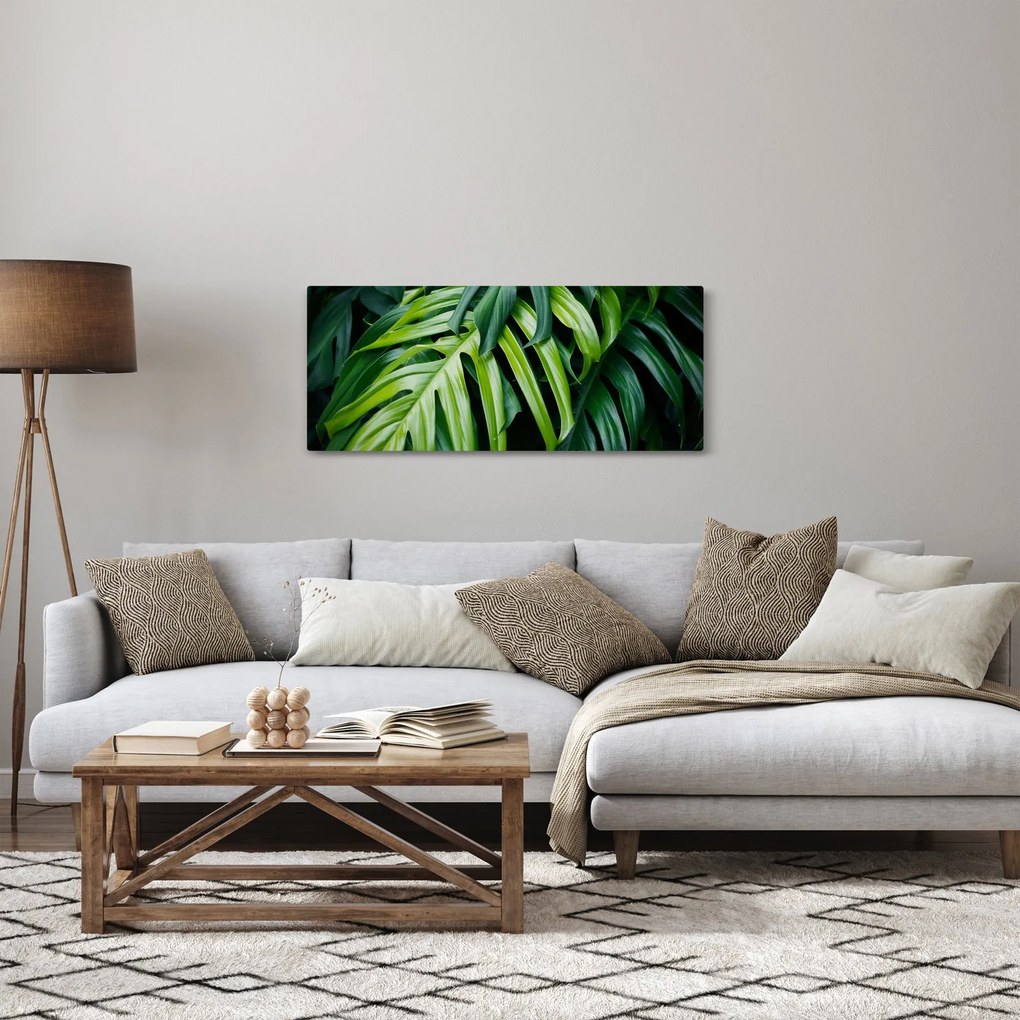 Kép - trópusi levelek (120x50 cm)