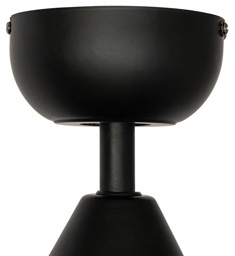 Mennyezeti ventilátor fekete 86,7 cm LED-del, fényerőszabályzóval és távirányítóval - Yuki