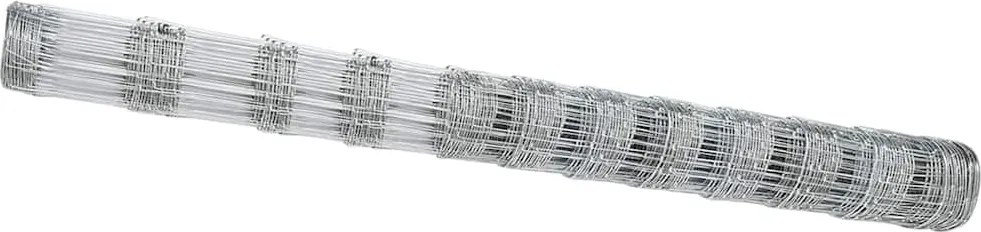 vidaXL Legelőkerítés Ezüst 25 x 1,4 m Horganyzott acél