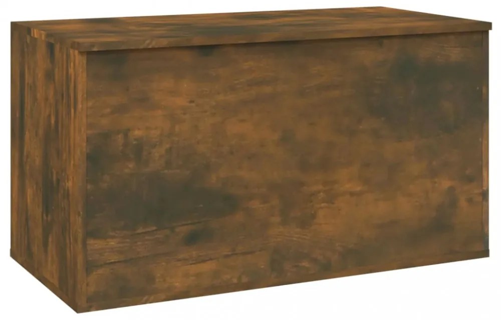 füstös tölgy színű szerelt fa tárolóláda 84 x 42 x 46 cm