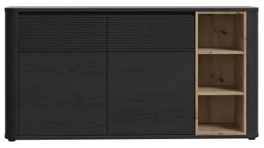 Komód INAR fekete/tölgy