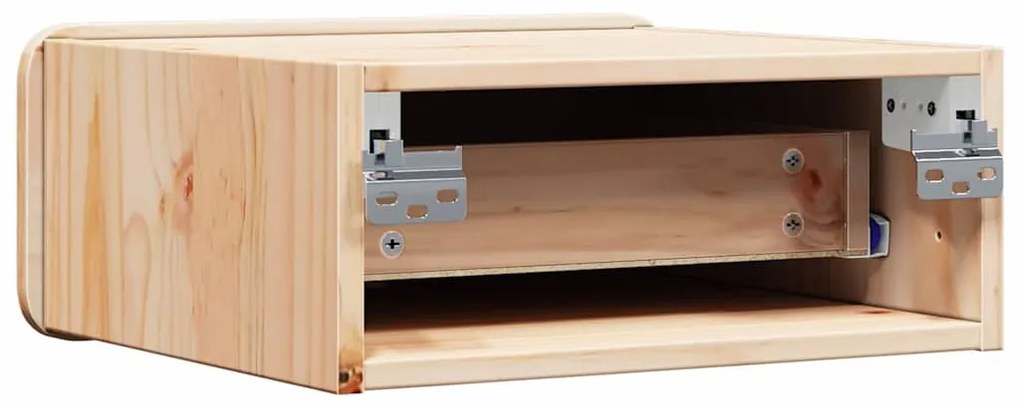 Éjjeli asztal 2 pcs Barna 39 x 34 x 16.5 cm Tömör fenyőfa