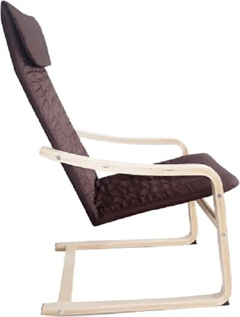 Pihentető fotel, nyírfa/barna anyag, TORSTEN