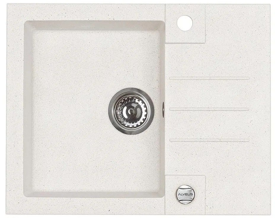 ALVEUS 1090947 - Mosogató ROCK 59,5x47,5 cm gránit/fehér