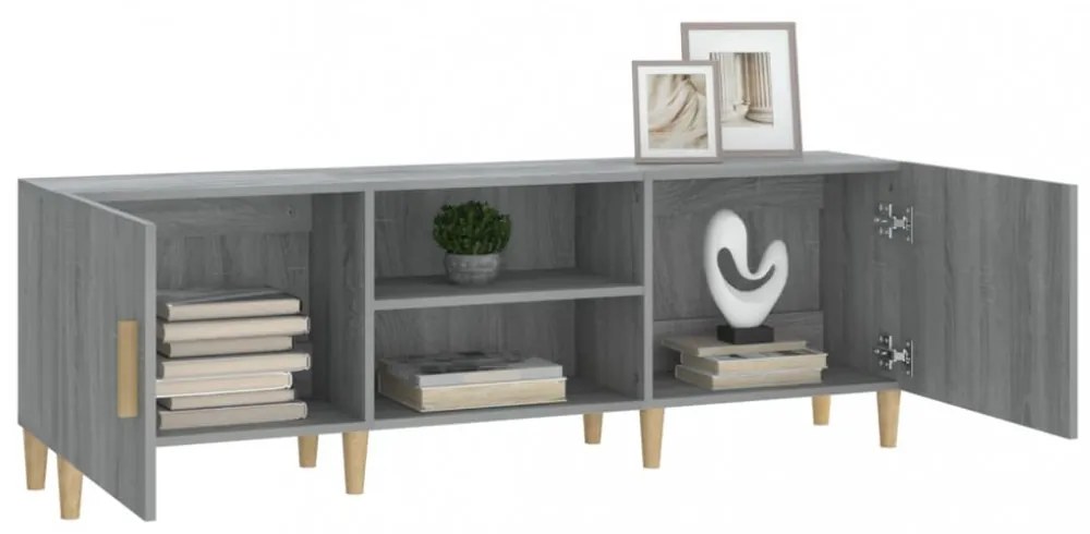 vidaXL szürke sonoma színű szerelt fa TV-szekrény 150x30x50 cm