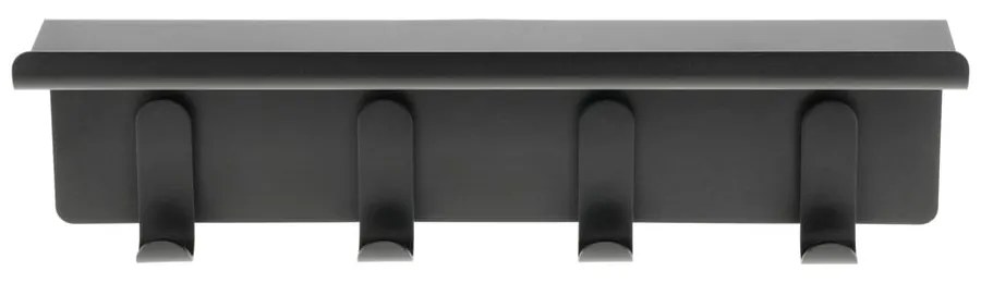 Fekete acél fali fogas polccal 11,5 cm A-Hallway – Zone