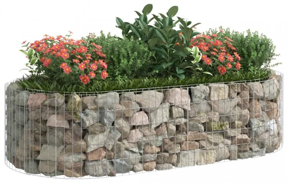 horganyzott vas gabion magaságyás 200x100x50 cm