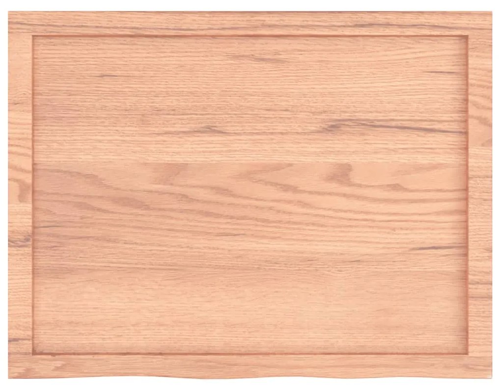 világosbarna kezelt tömör tölgyfa fali polc 80x60x(2-4) cm