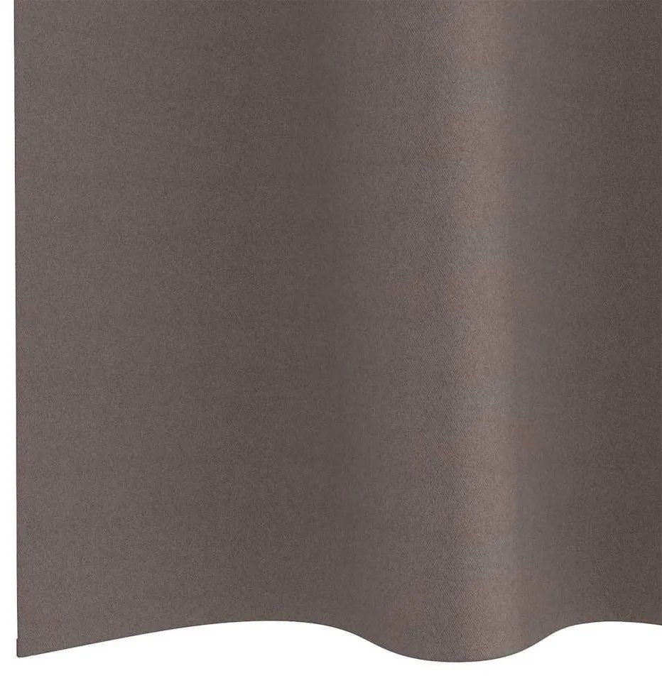 Függönyök függönyökkel 2 pcs sötétbarna 225x140cm Poliészter