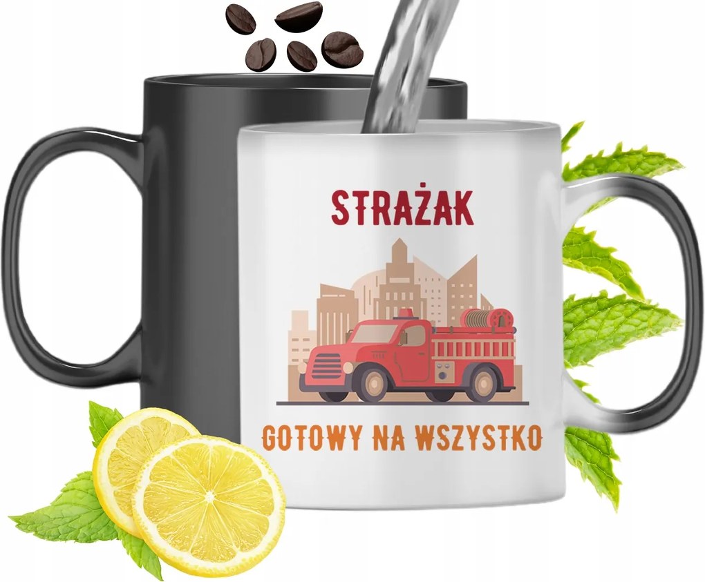 Mágikus Bögre Tűzoltóknak Színváltós Nyomtatott Fényképpel