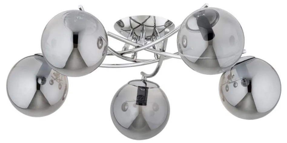 Felületre szerelhető csillár SAVI 5xE14/10W/230V króm