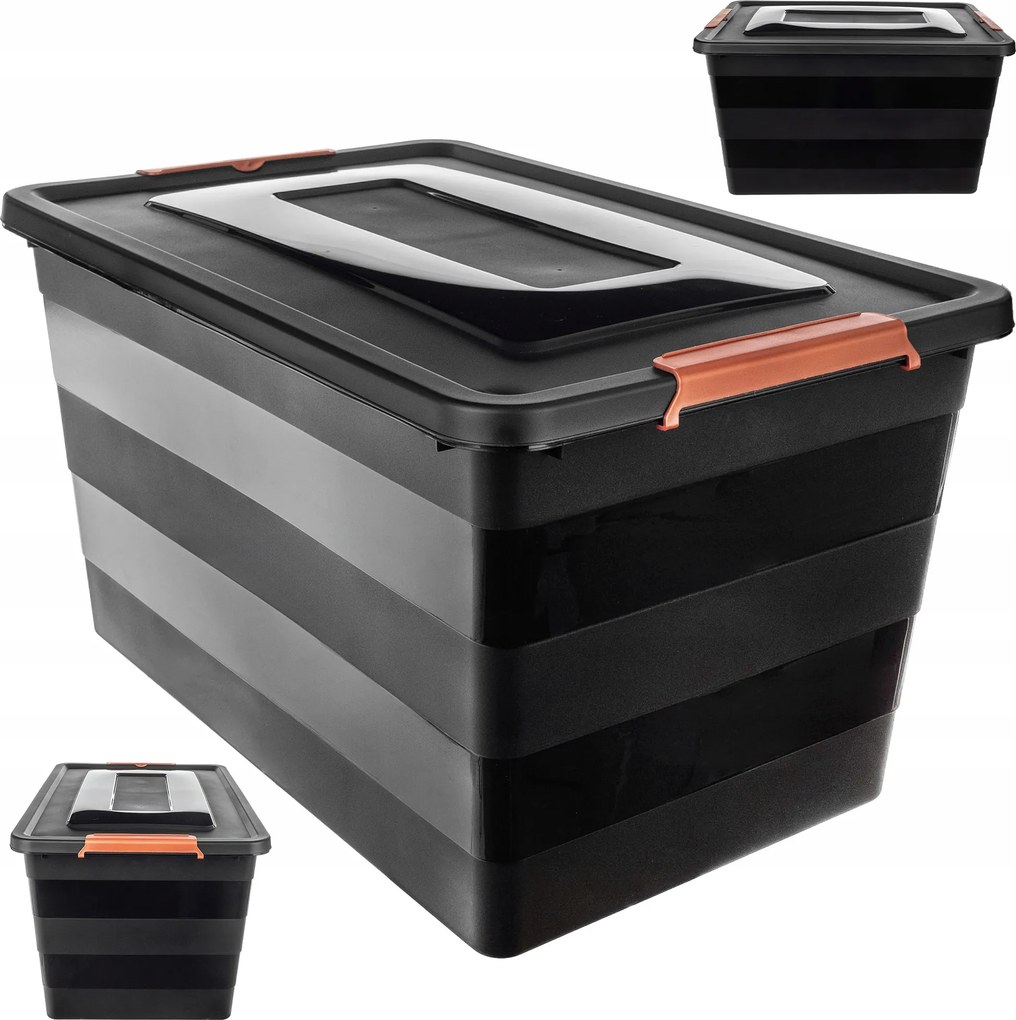 Tároló Fedéllel Ellátott Tároló Doboz 55L Műanyag Játék Rendszerező