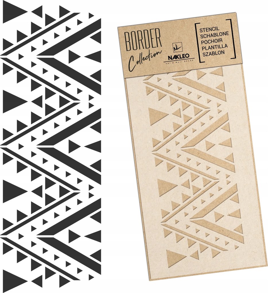 Festősablon Bordiura Többször felhasználható 45x95cm Dísz Kazah Szőnyeg