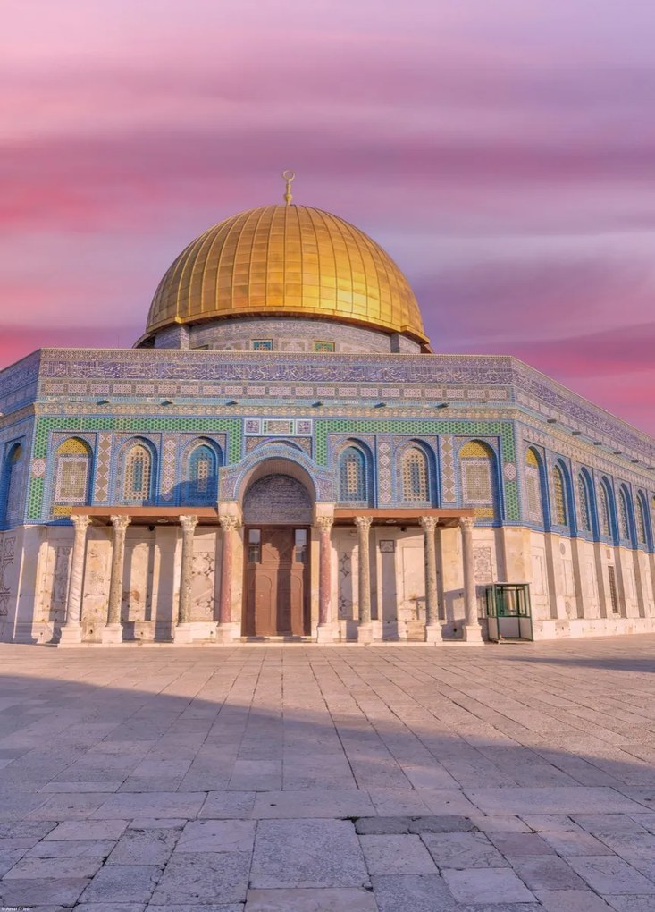 Poszter 39,5x55cm Al-Aksza mecset 3, Assaf Frank