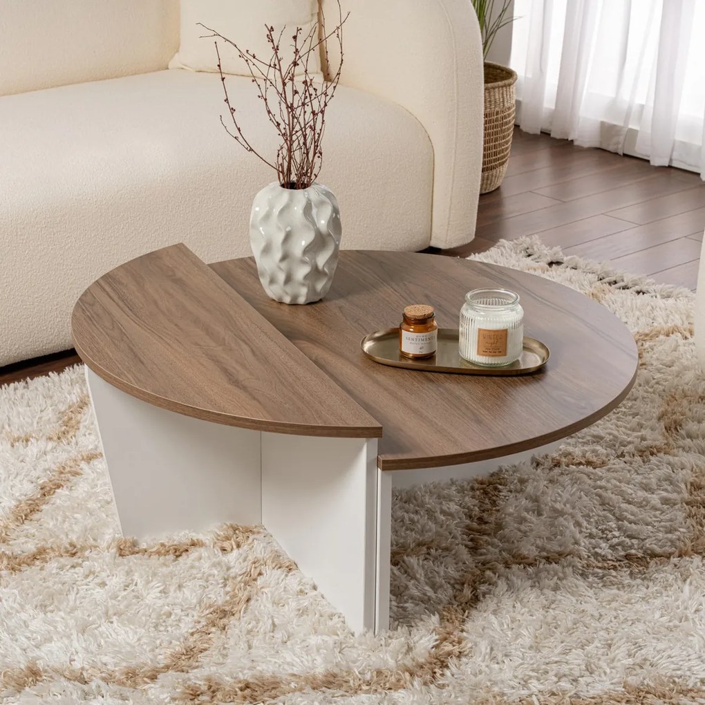 Orion Walnut White dohányzóasztal
