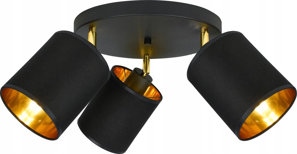 Mennyezeti Függőlámpa Csillár Plafon Fekete Arany