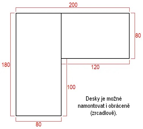 OfficeTech Angle állítható magasságú asztal, 180 x 200 cm, fekete alap, silverjack tölgy