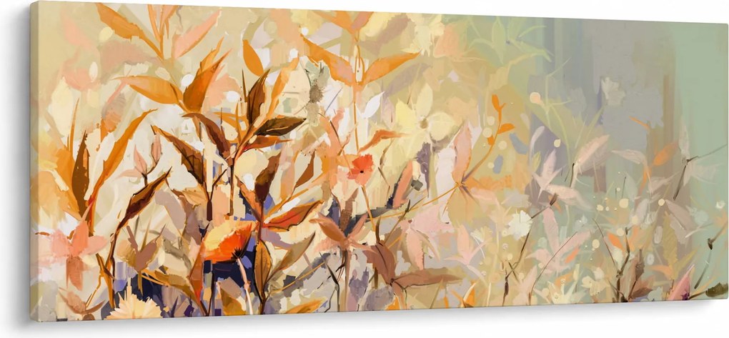 Kép - Festett növények (120x50 cm)