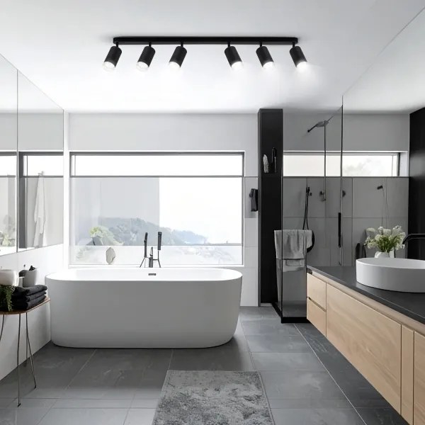 Brilagi - Fürdőszobai spotlámpa SELE 6xGU10/30W/230V IP44 fekete