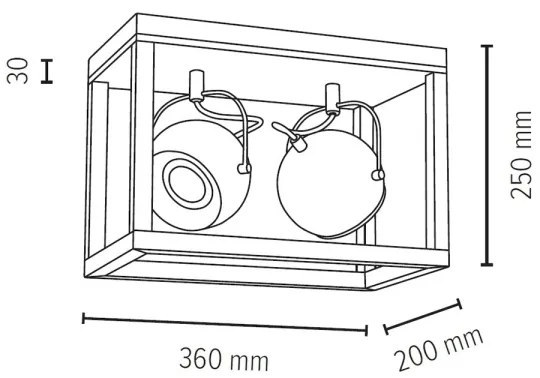 Spot-Light 5227274 - LED mennyezeti lámpa ROY 2xGU10/5W/230V matt tölgy