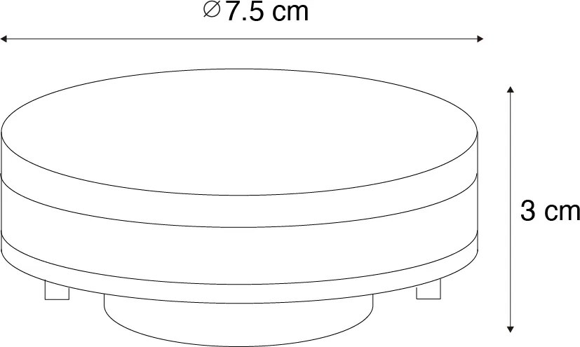 5 darabos GX53 3 lépésben dimmelhető LED izzó készlet 9W 900 lm 3000K