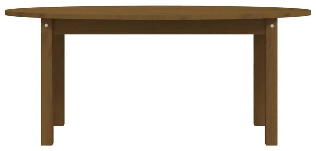 Mézbarna tömör fenyőfa dohányzóasztal 110 x 55 x 45 cm