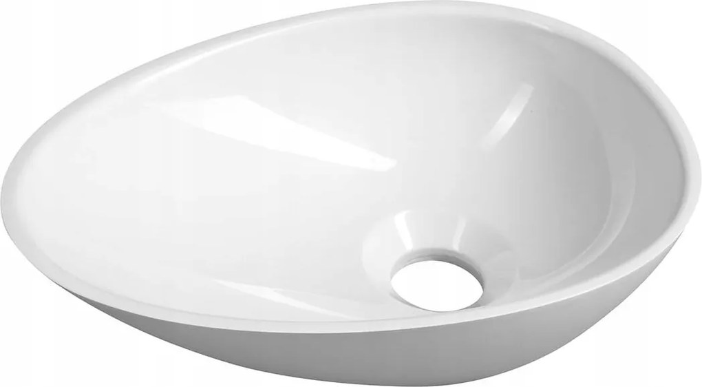 Sapho Kea mosdókagyló kompozit pultra szerelhető 32x22cm, fehér KE320