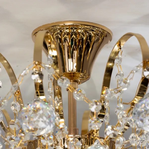 Brilagi - Felületre szerelhető csillár CRYSTAL 6xE14/60W/230V arany