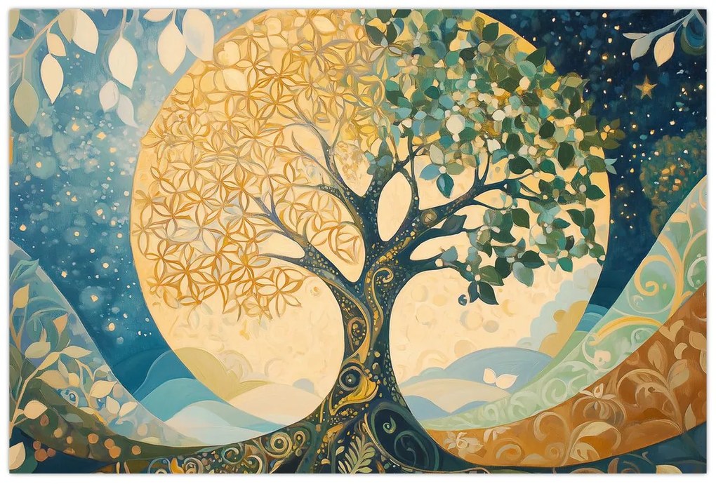 Kép – Életfa a holdban (90x60 cm)