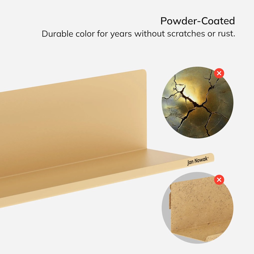 JOANNE fali polc 1200 mm, Fresh Style: bézs