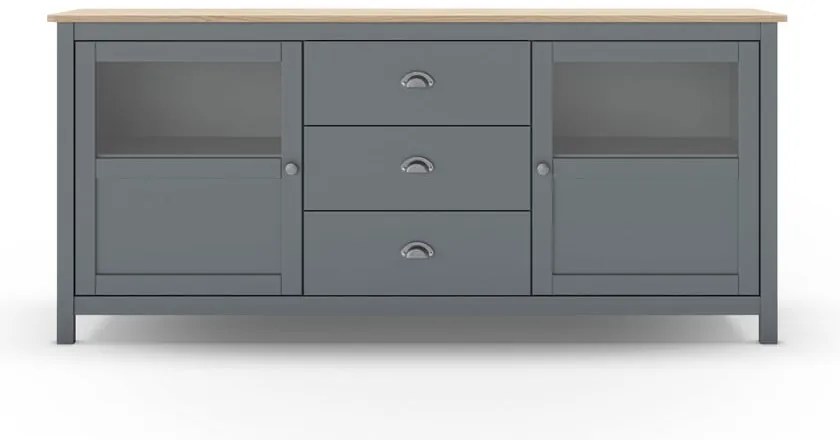 Szürkészöld borovi fenyő komód 180x80x40 cm Misti – Marckeric