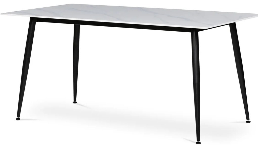 Étkezőasztal 160 x 90 cm, fehér márvány