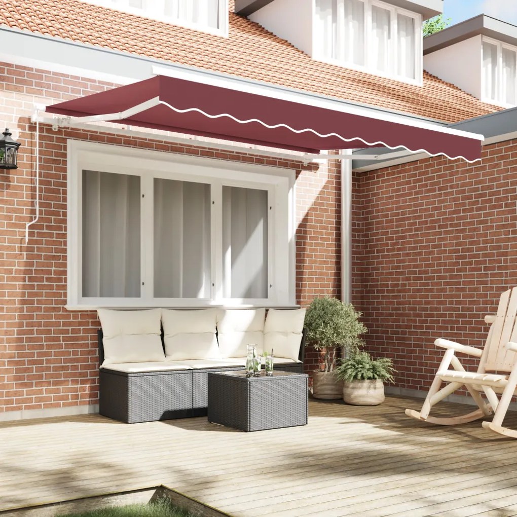 Napellenző Csere Anyag 3.5x2 m Keret Burgundi