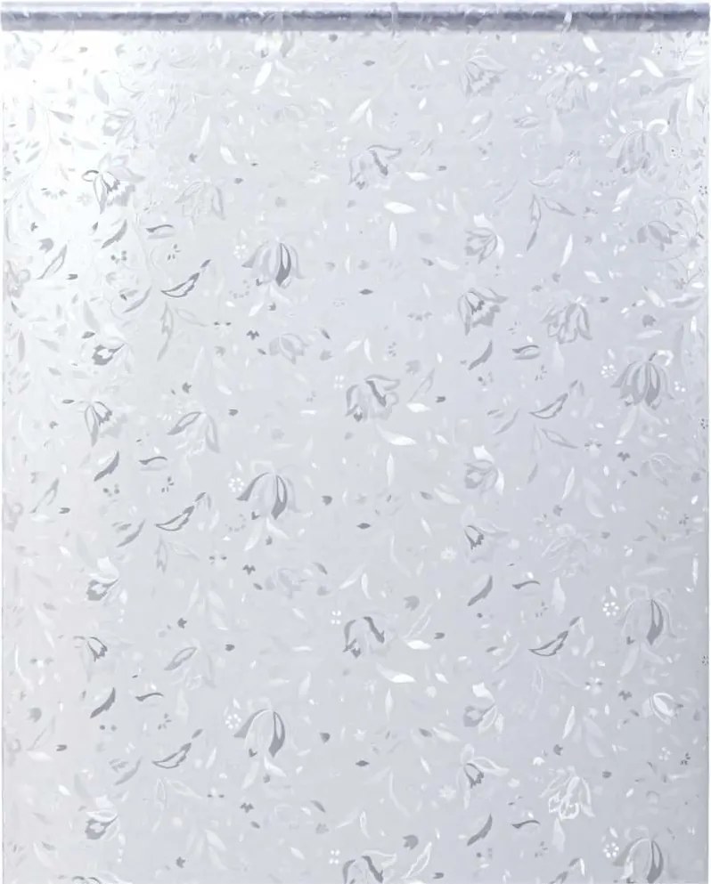 vidaXL matt virágminta PVC ablakfólia 90 x 500 cm