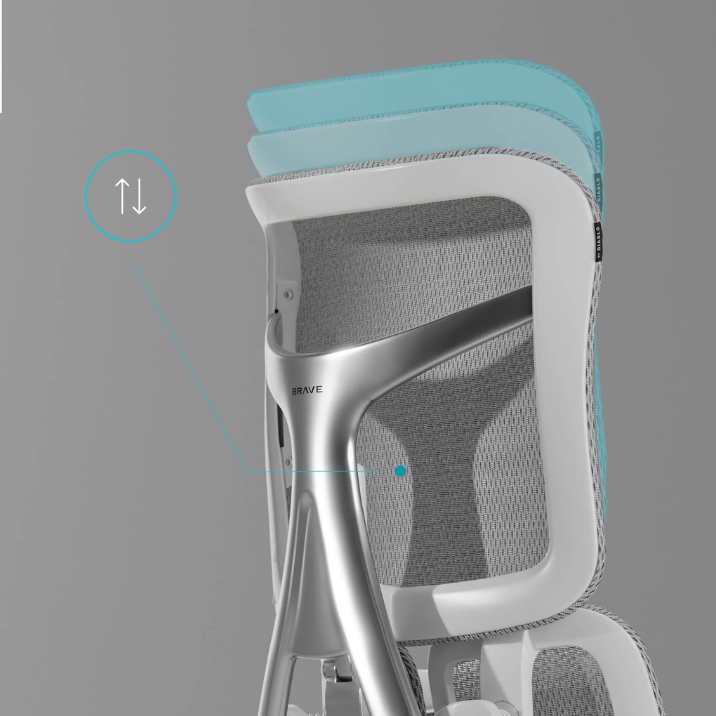 Prémium ergonomikus irodai szék lábtartóval szürke Premium Normal Size: Diablo V-Kinetic