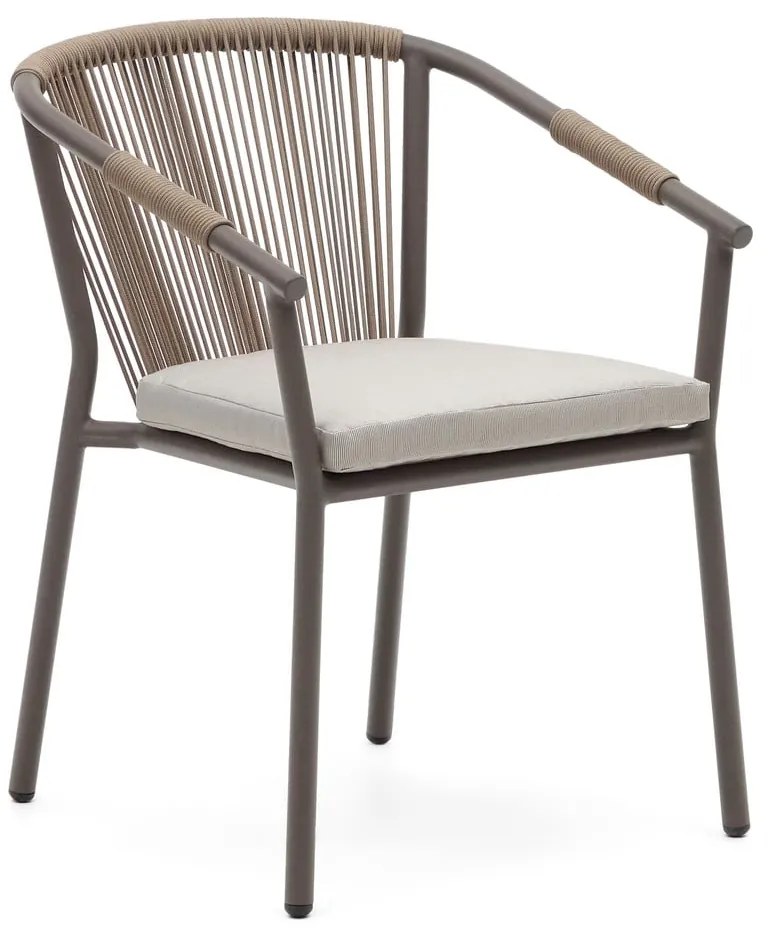 Bézs fém kerti szék Xelida – Kave Home