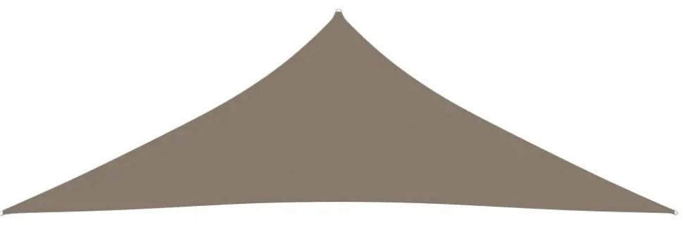 tópszínű háromszögű oxford-szövet napvitorla 2,5 x 2,5 x 3,5 m