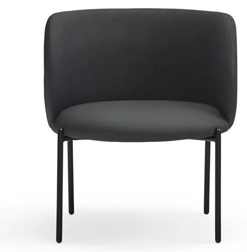 Fekete műbőr fotel Mogi - Teulat