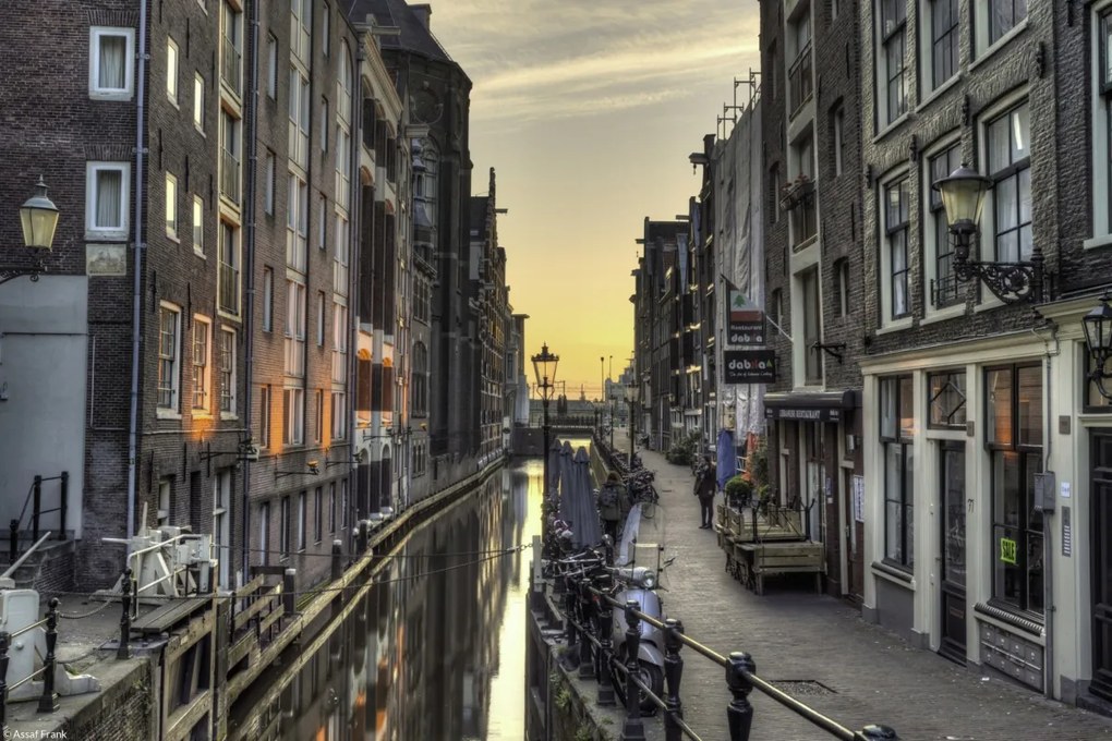 Poszter 30x20cm Csatorna Amszterdam városon át 6, Assaf Frank